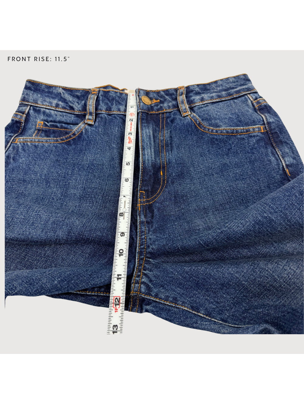 Sézane High Rise Straight Leg Jeans Dark Wash 36 - Picture 8 of 9